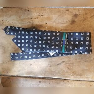 New with tags Alexander Julian Colors Tie Blue with white squares
